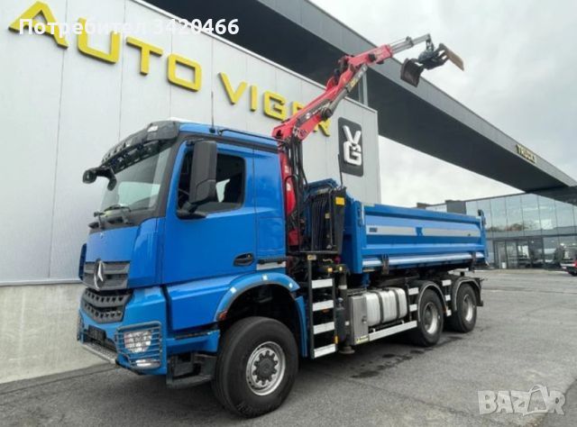 Кран Самосвал Mercedes Arocs 3342, снимка 5 - Индустриална техника - 45446549