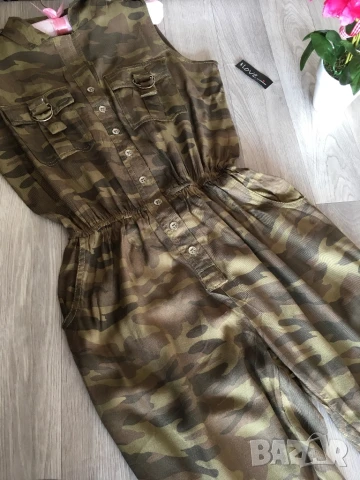 РАЗПРОДАЖБА Нов камуфлажен дамски гащеризон без ръкав с дълъг крачол  размер M, снимка 4 - Гащеризони - 50611744