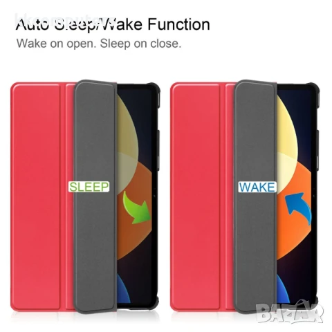 Xiaomi Pad 5 Pro 12.4 (2022) Кожен Калъф и Протектор, снимка 10 - Калъфи, кейсове - 51141095