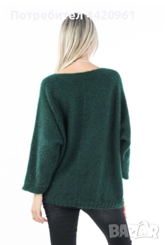 Пухкав пуловер със свободна кройка, снимка 3 - Блузи с дълъг ръкав и пуловери - 52516528