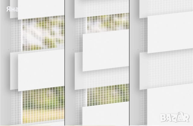 Щори ECD Ролетни, Текстилни, Двойни, Без пробиване, Включен монтажен материал, Бял,Сив ,Бежов, снимка 4 - Щори - 52354803