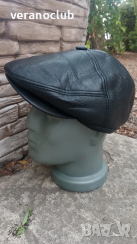 Каскет естествена кожа Размер XXL, снимка 4 - Шапки - 51627393