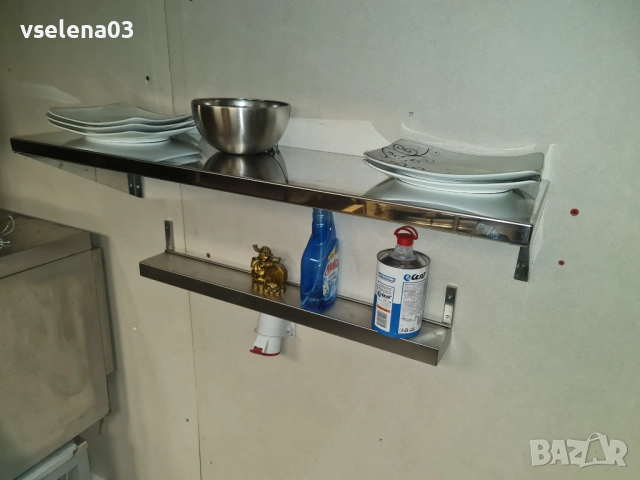 Рафт от неръждаема стомана за професионална кухня, снимка 2 - Обзавеждане на кухня - 51911783