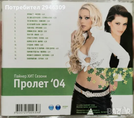 Пайнер Хит Сезони - Пролет 2004, снимка 2 - CD дискове - 47343874