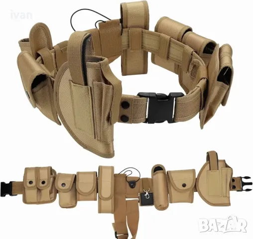 тактически колан с кобур и допълнителни джобове ,