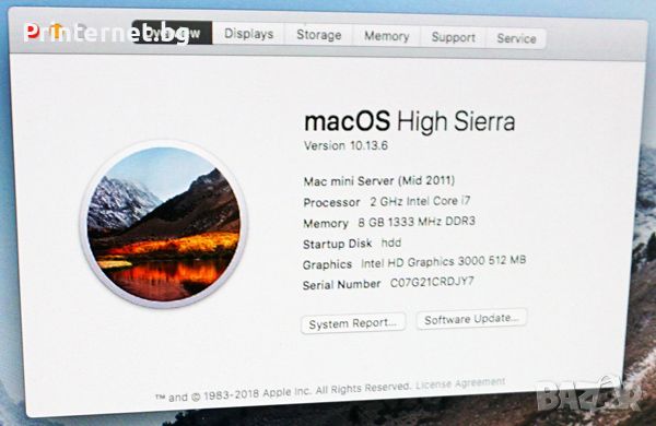 Apple Mac Mini 5.3 A1347 - i7-2635QM, 8GB DDR3, 2X500GB HDD - Гаранция! Безплатна доставка! Фактура, снимка 3 - Работни компютри - 45266874