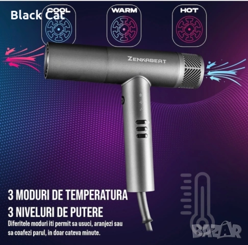 Професионален сешоар Zenkabeat , снимка 2 - Сешоари - 53365841