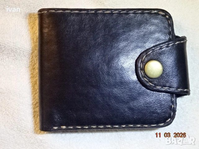 мъжки портфейл от естествена кожа /ръчна изработка/