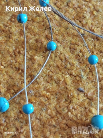 Артистично сребъно колие с ТЮРКОАЗ майсторска изработка 54171, снимка 8 - Колиета, медальони, синджири - 54037911