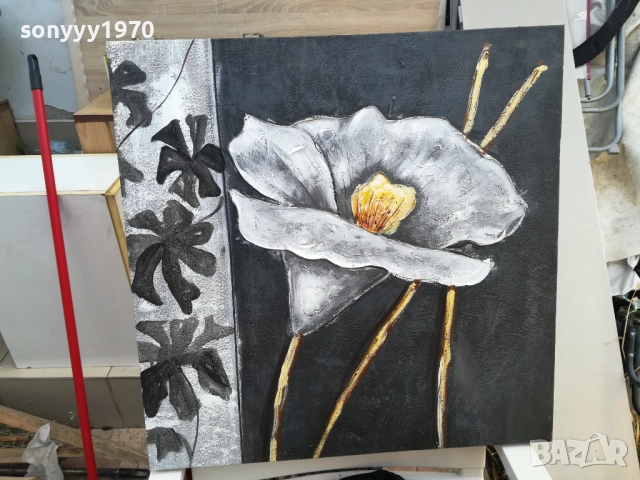 КАРТИНА С ЦВЕТЕ 60Х60СМ 1510251604, снимка 3 - Картини - 52064318