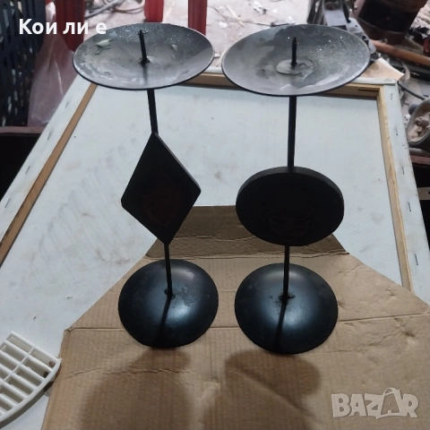 два броя свещници , снимка 2 - Антикварни и старинни предмети - 52005192