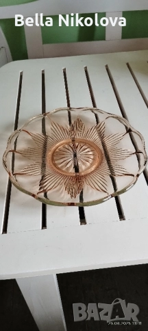 Стъклено плато, фруктиера -29 см.