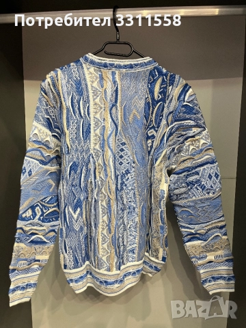 Carlo Colucci Пуловер - светло син M/L, снимка 4 - Пуловери - 52552919