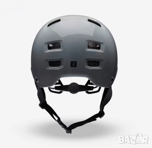 Каска за ролери, скейтборд, тротинетка MF500, ТЪМНОСИВА, снимка 3 - Спортна екипировка - 52512756