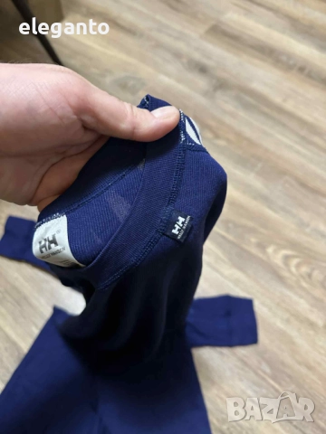 Мъжко ! Helly Hansen  Dry Stripe Crew Long Sleeve Baselayer - Navy, L размер, снимка 8 - Тениски - 52827636
