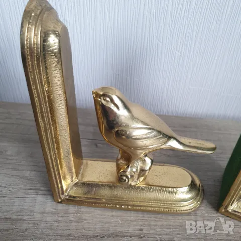 Два стари месингови книгоразделителя с птици, снимка 6 - Антикварни и старинни предмети - 49689480
