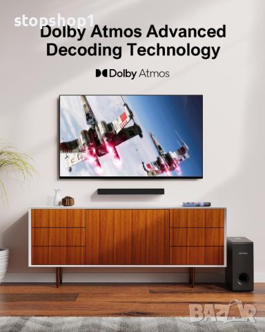 ULTIMEA Sound Bar за Smart TV с Dolby Atmos, 190 W звукова лента с пикова мощност със субуфер, звуко, снимка 3 - Тонколони - 45794813