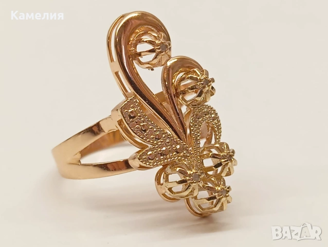 Златен пръстен , снимка 2 - Пръстени - 53607411