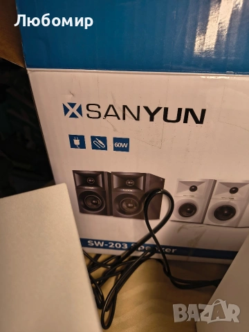 Sanyun SW203 4.0 компютърен високоговорител - 60W 4-лентов DSP контрол 3D завладяващ звук , снимка 6 - Аудиосистеми - 53951456