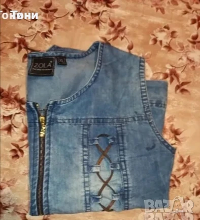 ZOLA Оригинал Нова Дамска Дънкова Риза с Цип М, снимка 6 - Ризи - 50775687