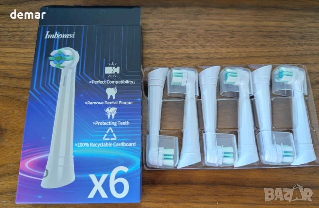 Глави за електрическа четка за зъби Oral-B iO серия 2/3/4/5/6/7/8/9/10, 6 броя, бели, снимка 8 - Други - 53718555