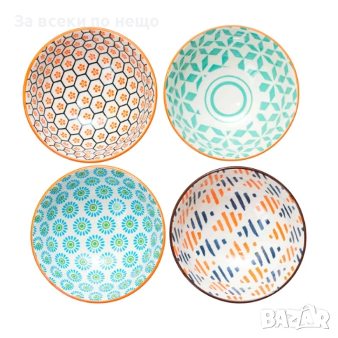 Комплект 4 керамични купички, различни модели Код P2029, снимка 12 - Съдове за готвене - 53937742