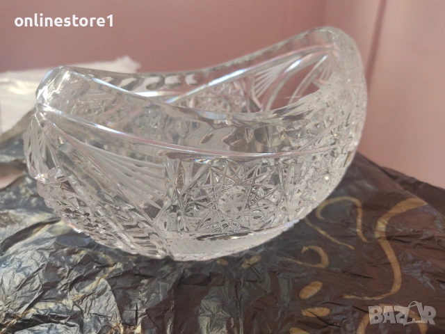 Бонбониера от оловен кристал Чехословакия , снимка 4 - Други - 53918368