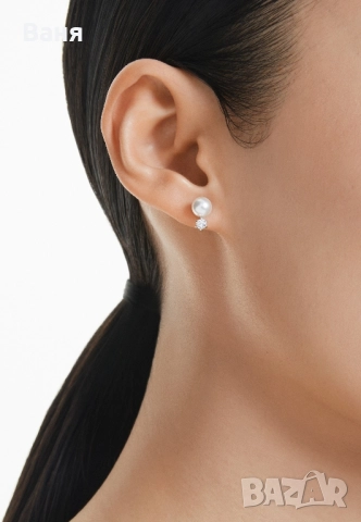 Swarovski перлени обеци , снимка 5 - Обеци - 52552525