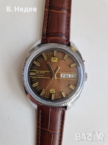 SLAVA automatic, 27 jewels, made in USSR, ТОП!, снимка 4 - Мъжки - 54146059