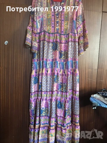 Рокля-индийска коприна-one size
