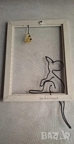 Арт декорация "Мишка и сиренце" – Авторска Изработка, снимка 3 - Декорация за дома - 51133054