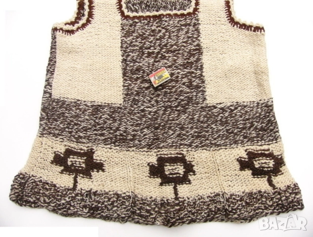 НОВ Класическа Българска Зимна Плетена Рокля без Ръкави СУКМАН L÷XXXL Носия НРБ Плетиво Вълна БАРТЕР, снимка 3 - Сукмани - 52096978