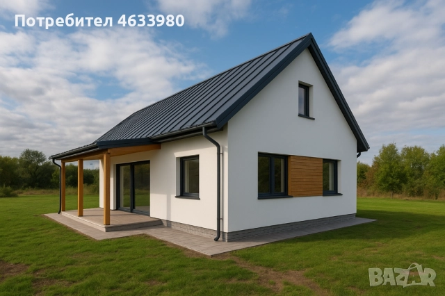 Сглобяема дървена къща ”Азул” - индивидуален проект, бърз монтаж, цена от 599 €/м² • на изплащане, снимка 6 - Други - 52448066