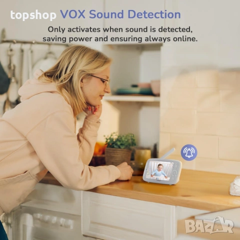 Чисто нов Смарт Бебефон с Приложение JeeBer 2K Видео Камера с 5 инча Дисплей , снимка 6 - Бебефони - 53880732