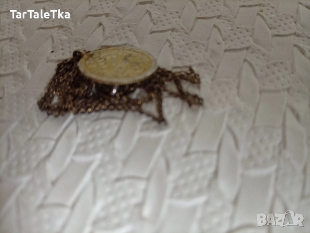 Синджир с монета сребро 50 стотинки 1891, снимка 4 - Колиета, медальони, синджири - 51866027