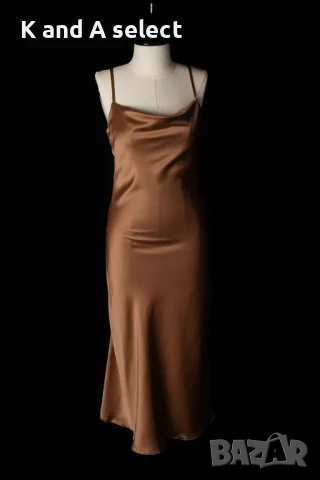 Рокля от сатен, снимка 3 - Рокли - 51170405