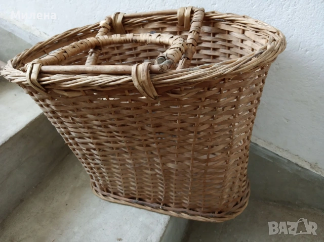 Плетена кошница с дръжки, снимка 2 - Други - 53837441