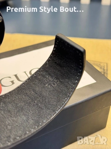 колани GUCCI от естествена кожа 💯 4 cm, снимка 2 - Колани - 54170111