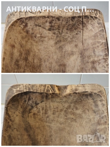 Малка Старинна Ръчно Изработена Ренесансова Нощва За Месене На Тесто 19' Век / НОМЕР 673., снимка 18 - Антикварни и старинни предмети - 53385952