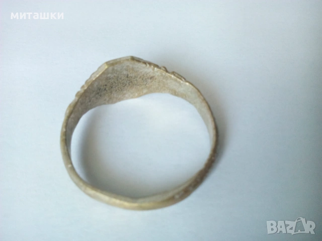 Стар пръстен печат с буква M, снимка 2 - Антикварни и старинни предмети - 45797310