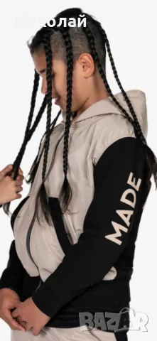 Суичър с цип и Карго панталон с райе 7-10г MADE BY SOCIETY, снимка 4 - Детски комплекти - 50428261