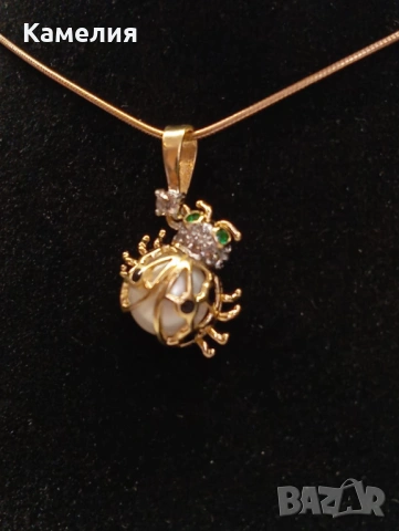 Златна висулка с брилианти , снимка 2 - Колиета, медальони, синджири - 54108330