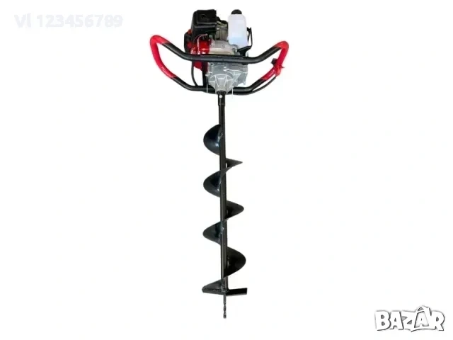 KRAFTROYAL-Моторен Бензинов Свредел за дупки 68 куб, свредло, колове, огради, лозя, дръвчета, снимка 2 - Градинска техника - 53981434