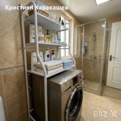 Мултифункционална етажерка за баня на 3 нива