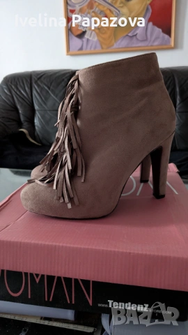 Дамски секси боти с ресни, снимка 3 - Дамски боти - 54033295