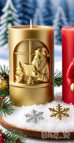 Молд свещ дядо Коледа с писмо , снимка 3 - Форми - 52124914