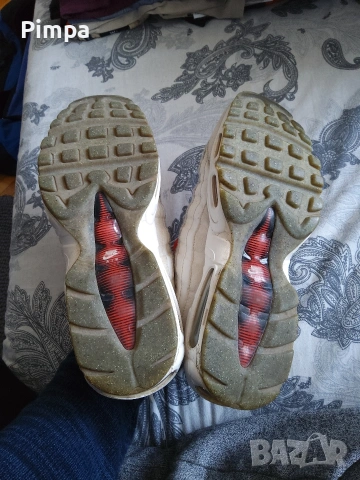 Nike Air Max 95 SE Light Bone Habanero Red Black DQ0268-002 маратонки , снимка 6 - Маратонки - 53770223