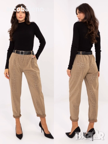 Дамски панталони от еко кожа с леопардов принт, 5цвята , снимка 11 - Панталони - 52369980