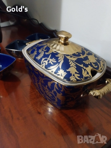 Френски порцеланов сервиз с 24к златно покритие , снимка 6 - Сервизи - 52654884