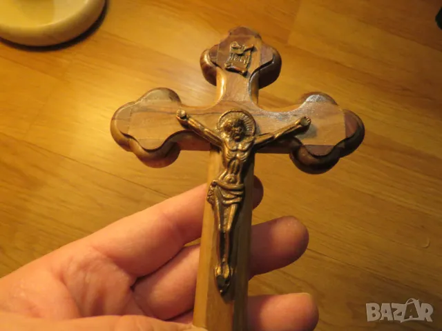 Стар кръст разпятие Исус Христос 18 х 12 см - внос от Израел, Йерусалим